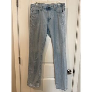 AG Adriano Goldschmied AG-ED Denim Light Wash Straight Leg Jeans Mens 34 USA